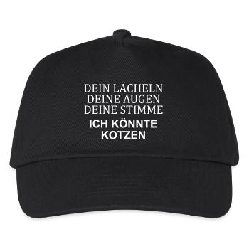 Dein lächeln deine stimme deine Augen Kotzen - Kinder Basecap - Schwarz - Vorne