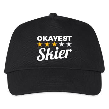 Okayest Skier - Kinder Basecap - Schwarz - Vorne