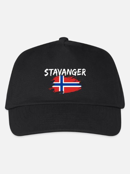 Stavanger Norwegen - Kinder Basecap - Schwarz