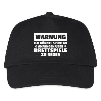 Warnung Gesellschaftsspiel Brettspiel - Kinder Basecap - Schwarz - Vorne