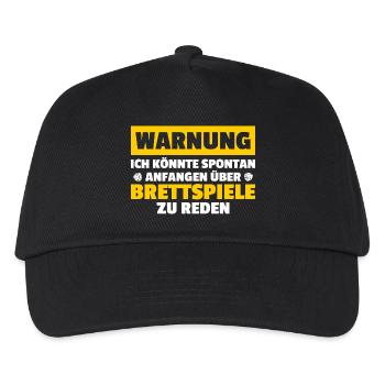 Warnung Gesellschaftsspiel Brettspiel - Kinder Basecap - Schwarz - Vorne