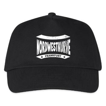 Frankfurt Nordwestkurve Stadion, Hoodie, weiß - Kinder Basecap - Schwarz - Vorne