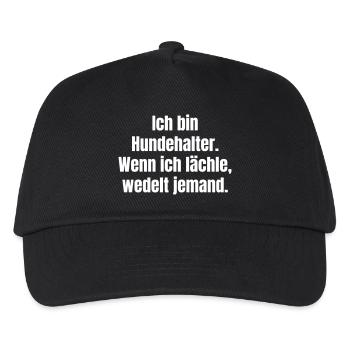 Hundehalter Lächelt Schwanzwedelt - Kinder Basecap - Schwarz - Vorne