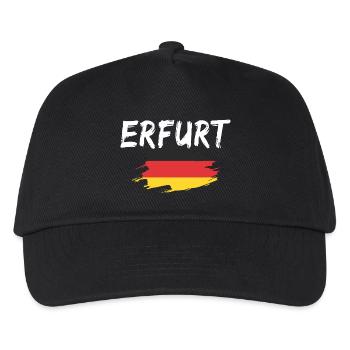 Erfurt Deutschland Flagge - Kinder Basecap - Schwarz - Vorne