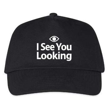 I See You Looking Statement Saying - Kids’ Baseball Cap - black - Front