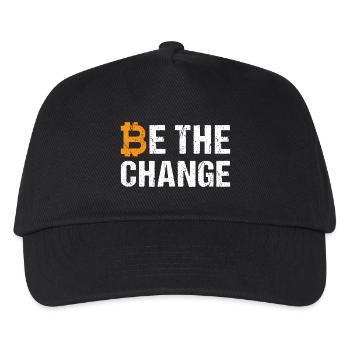 Bitcoin Be The Change - Kids’ Baseball Cap - black - Front