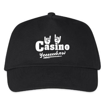 Casino Glücksspiel - Kinder Basecap - Schwarz - Vorne