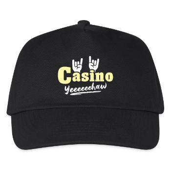 Casino Glücksspieler - Kinder Basecap - Schwarz - Vorne