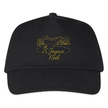 Joyeux Noël Winterlandschaft weihnachtlich - Kinder Basecap - Schwarz - Vorne