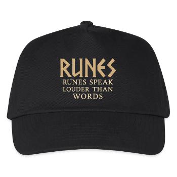 Ancient English Runic Alphabet - Kids’ Baseball Cap - black - Front