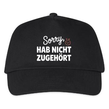 Sorry Hab Nicht Zugehört Abgelenkt Anti Social - Kinder Basecap - Schwarz - Vorne
