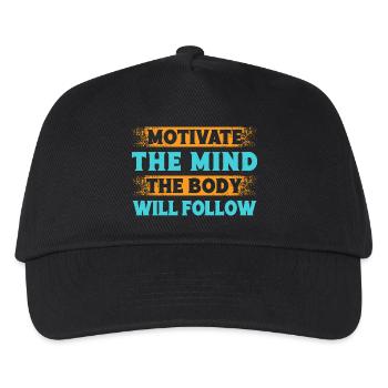 Fitness Motivation Bodybuilder Motivate Mind Body - Kinder Basecap - Schwarz - Vorne