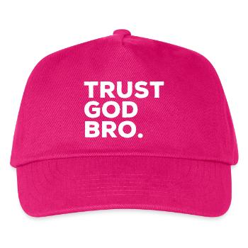 Glaube An Gott Bro Lustiger Religions Jesus Spruch - Kinder Basecap - Fuchsia - Vorne