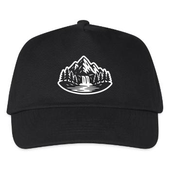 Paysage montagneux Cascade forestière - Casquette de baseball Enfant - noir - Devant