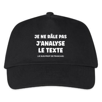 Prof de Français - Casquette de baseball Enfant - noir - Devant