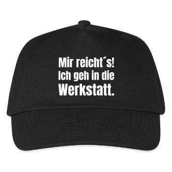 I've had enough – off to the workshop - Kids’ Baseball Cap - black - Front
