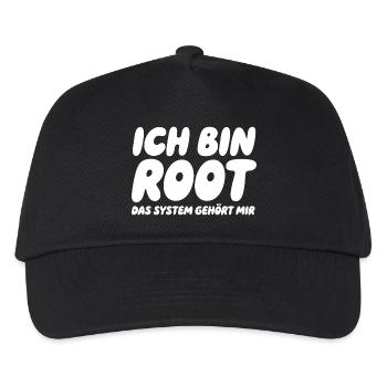 Ich bin Root – Das System gehört mir - Kinder Basecap - Schwarz - Vorne
