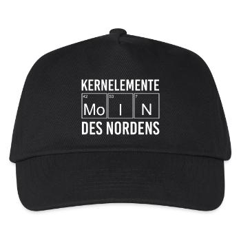 Kernelemente des Nordens Norddeutsch - Kinder Basecap - Schwarz - Vorne
