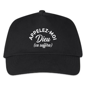Gift idea Call me God it's enough funny - Kids’ Baseball Cap - black - Front