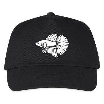 Vecteur de l’aquarium de poissons Betta - Casquette de baseball Enfant - noir - Devant
