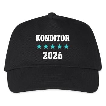 Konditor 2026 Ausbildung Prüfung Meister Azubi - Kinder Basecap - Schwarz - Vorne