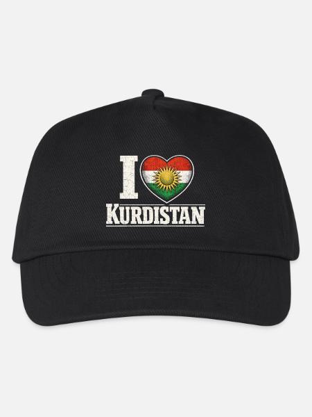 I Love Kurdistan Kurde Kurden - Kinder Basecap - Schwarz