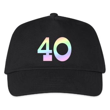 40 pastel colours - Kids’ Baseball Cap - black - Front