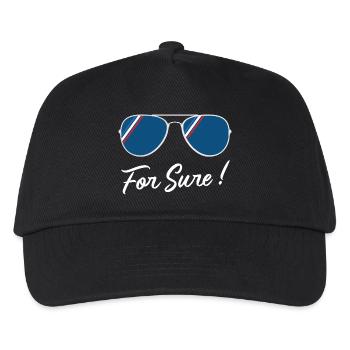 Sicher - Kinder Basecap - Schwarz - Vorne