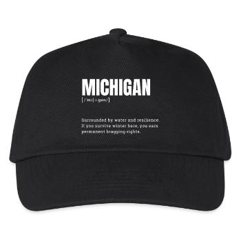 Michigan Wintermut und Wassernähe - Kinder Basecap - Schwarz - Vorne