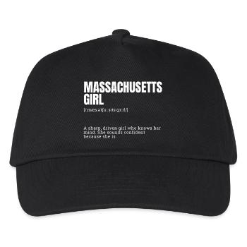 Massachusetts Girl: Selbstbewusste Kraft - Kinder Basecap - Schwarz - Vorne