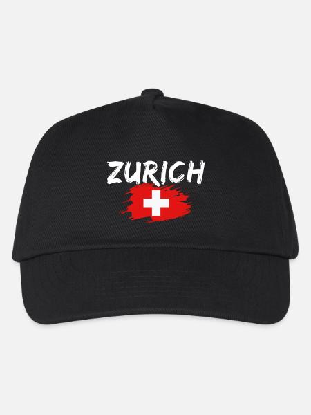 Zurich Switzerland - Kinder Basecap - Schwarz
