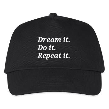 Rêve Fais-le Répète-le - Casquette de baseball Enfant - noir - Devant