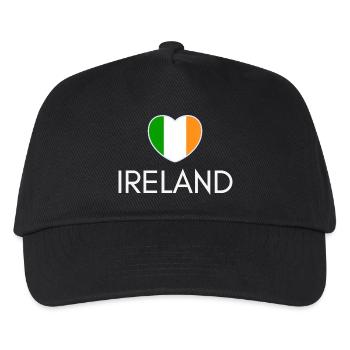 Heart with Irish flag, I love Ireland - Kids’ Baseball Cap - black - Front