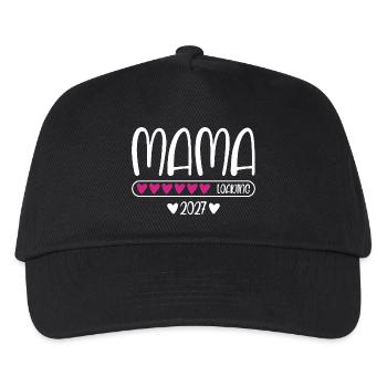 Mama 2027 loading heart loading bar - Kids’ Baseball Cap - black - Front