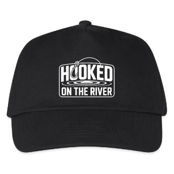 Hooked On The River Fliegenfischen - Kinder Basecap - Schwarz - Vorne