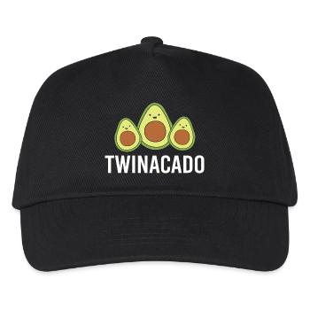 Zwilling Mutter Zwillinge Mama Geschenk - Kinder Basecap - Schwarz - Vorne