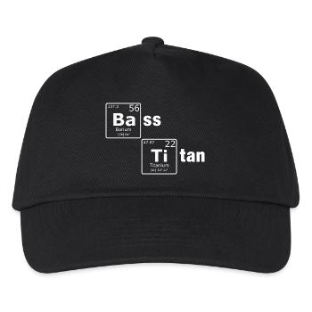 Bass Titan Periodensystem Elemente Nerd - Kinder Basecap - Schwarz - Vorne
