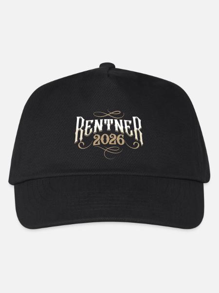 Rentner 2026 - Kinder Basecap - Schwarz