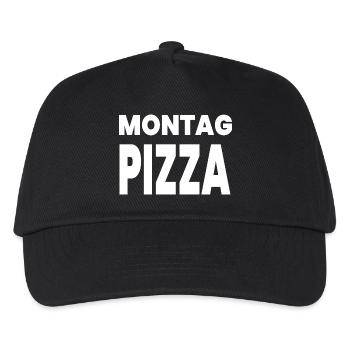 Pizza - Kinder Basecap - Schwarz - Vorne