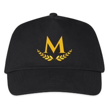 m - Kids’ Baseball Cap - black - Front