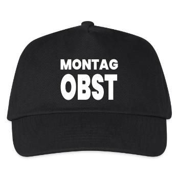 Obst - Kinder Basecap - Schwarz - Vorne