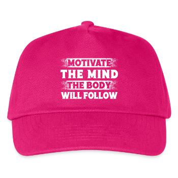Powerlifting Bodybuilder Motivate Mind Body Follow - Kids’ Baseball Cap - fuchsia - Front