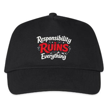 Sarcasm Responsibility Ruins Everything Funny Men - Kids’ Baseball Cap - black - Front