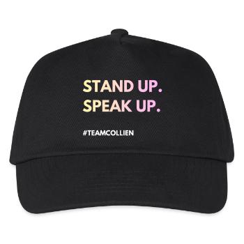 Stand Up, Speak Up  - Kinder Basecap - Schwarz - Vorne