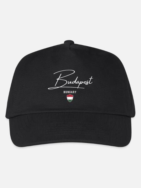 Budapest, Ungarn, elegantes Design Budapest - Kinder Basecap - Schwarz