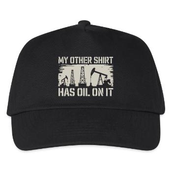  Ölarbeiter Spruch Humor My Other Shirt Has Oil On - Kinder Basecap - Schwarz - Vorne