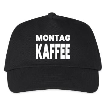 Kaffee - Kinder Basecap - Schwarz - Vorne