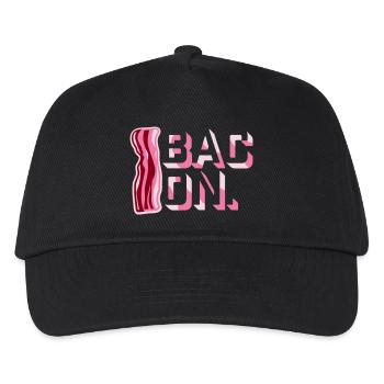 Bacon Bacon Food Funny Meat Foodie - Kids’ Baseball Cap - black - Front
