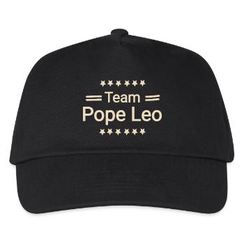 team pope leo  - Kinder Basecap - Schwarz - Vorne