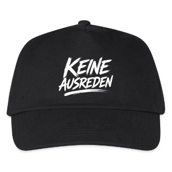 Keine Ausreden Motivdruck - Kinder Basecap - Schwarz - Vorne